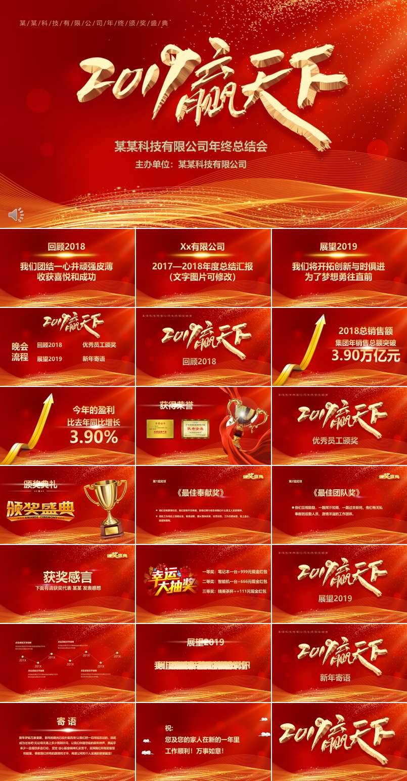 2019年会总结PPT模板