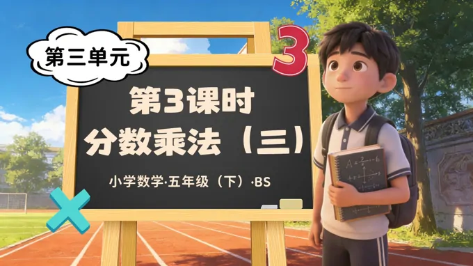 第三單元 第3課時 分數乘法（三）（教學課件）五年級數學下冊北師大ppt課件（教案+分層作業(yè)+學習任務單）