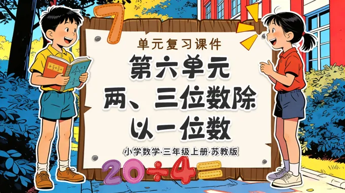 第六單元 兩、三位數(shù)除以一位數(shù)（復(fù)習(xí)課件）三年級(jí)數(shù)學(xué)上冊(cè)蘇教ppt課件（知識(shí)清單+單元測(cè)試）