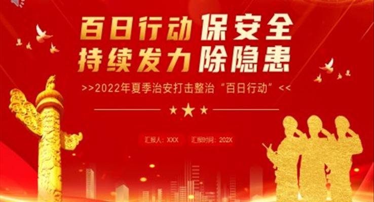 百日行动保安全持续发力除隐患PPT