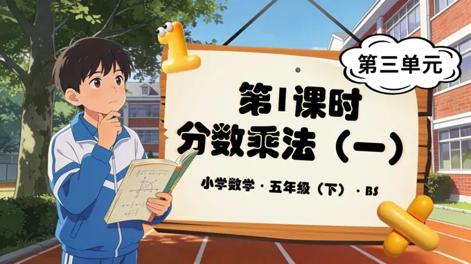 第三單元 第1課時(shí) 分?jǐn)?shù)乘法（一）（教學(xué)課件）五年級數(shù)學(xué)下冊北師大ppt課件（教案+分層作業(yè)+學(xué)習(xí)任務(wù)單）