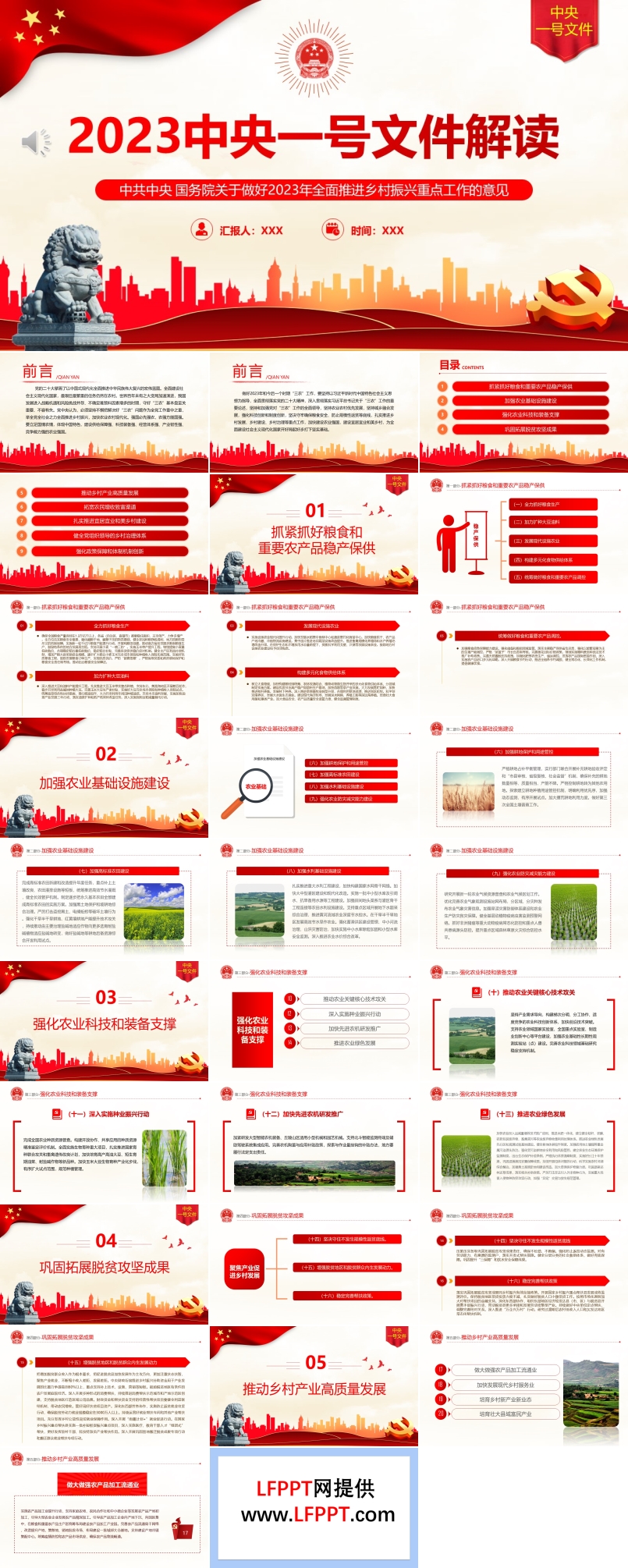 2023年中央一號(hào)文件PPT模板