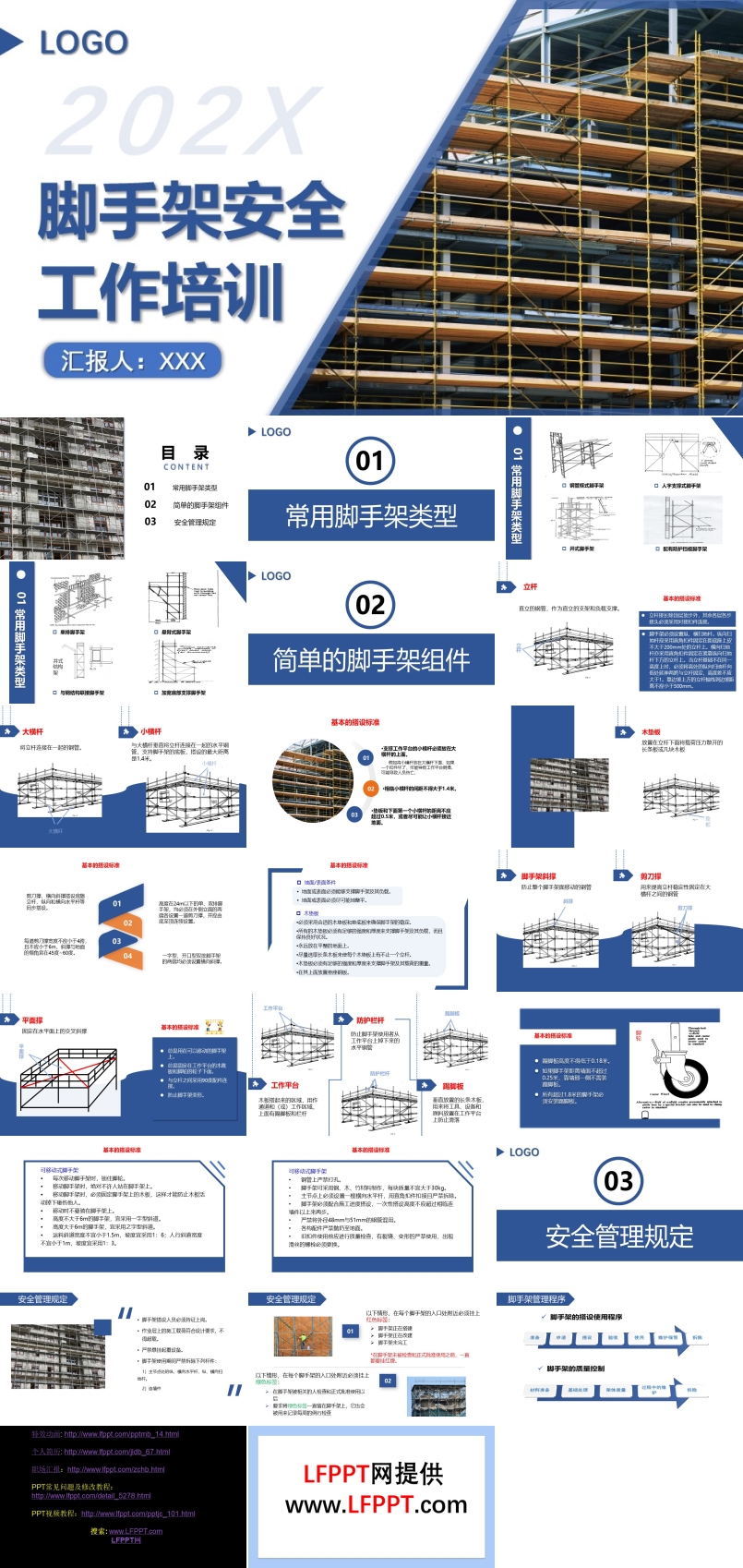 腳手架安全工作培訓(xùn)PPT模板