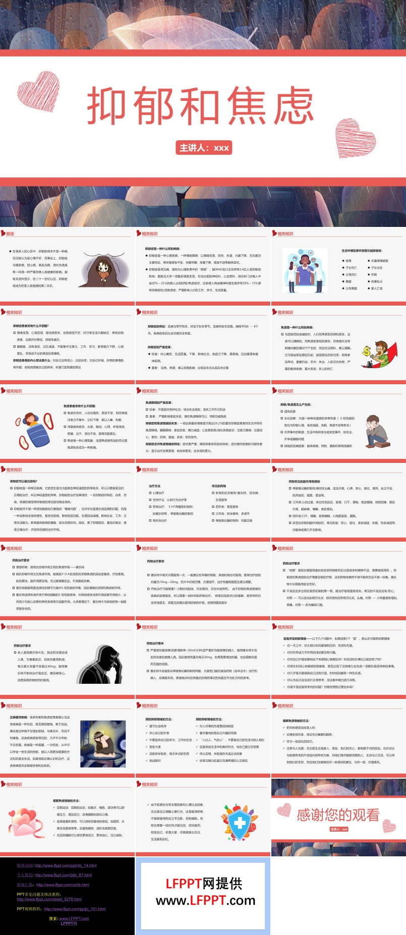 抑郁和焦慮ppt動(dòng)態(tài)模板免費(fèi)下載