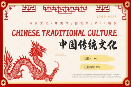 中国传统文化知识分享英文介绍PPT动态模板