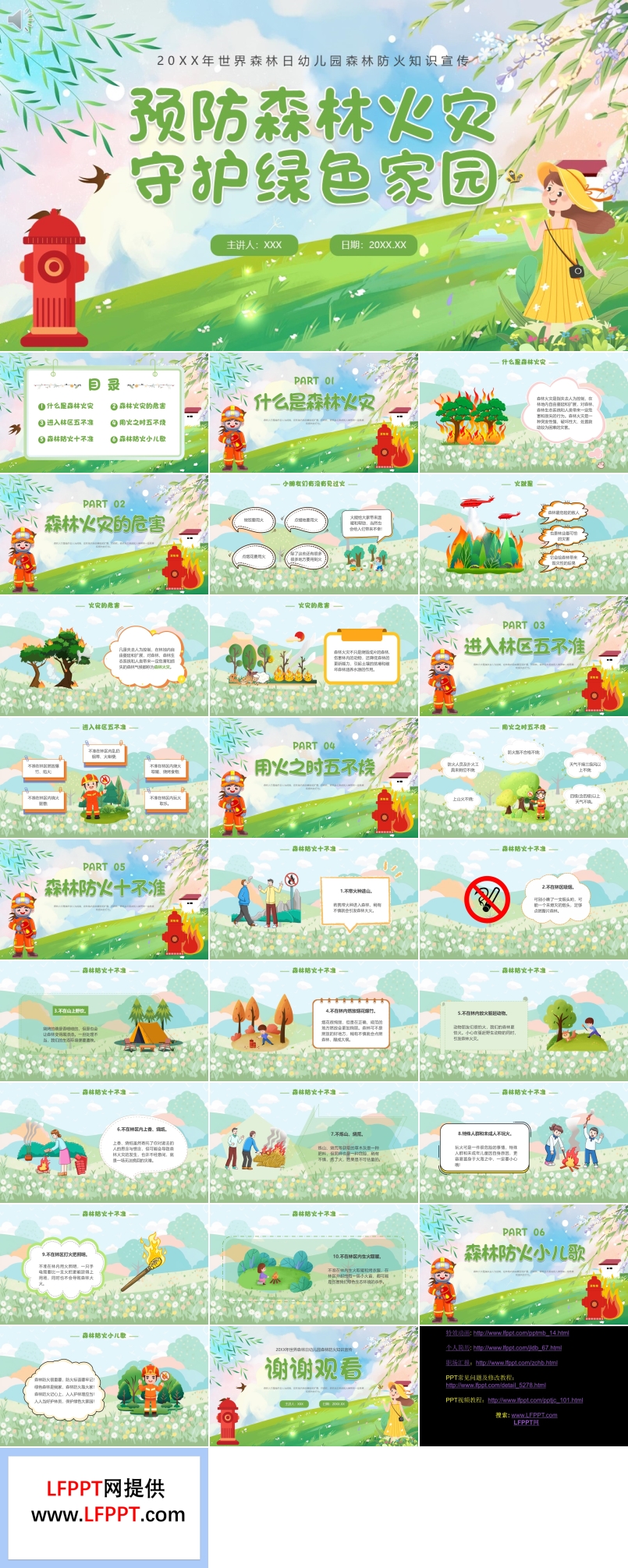 幼儿园森林防火预防森林火灾守护绿色家园PPT课件