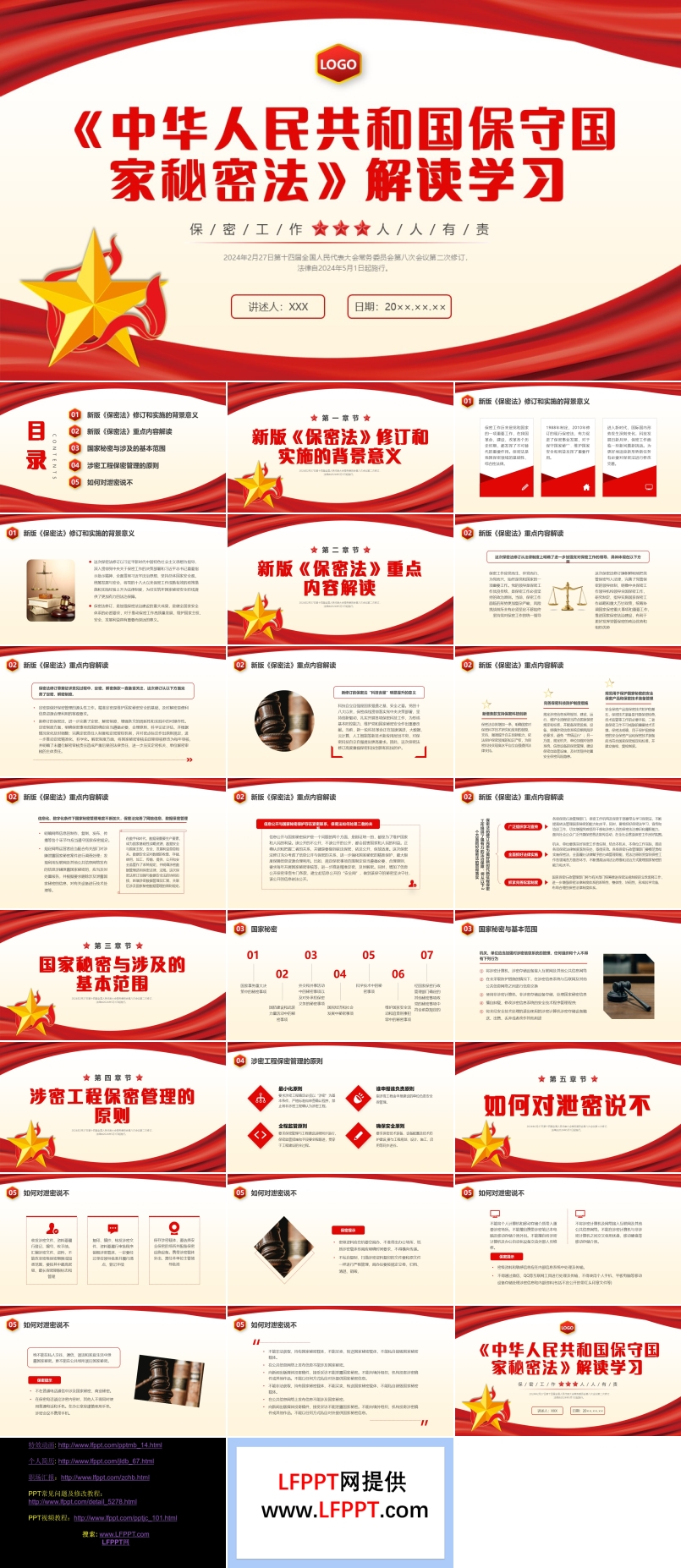 中华人民共和国保守国家秘密法解读学习PPT动态模板