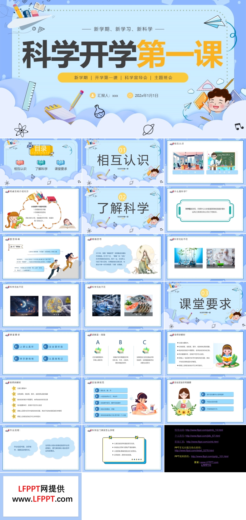 小學(xué)生科學(xué)開(kāi)學(xué)第一課主題班會(huì)PPT