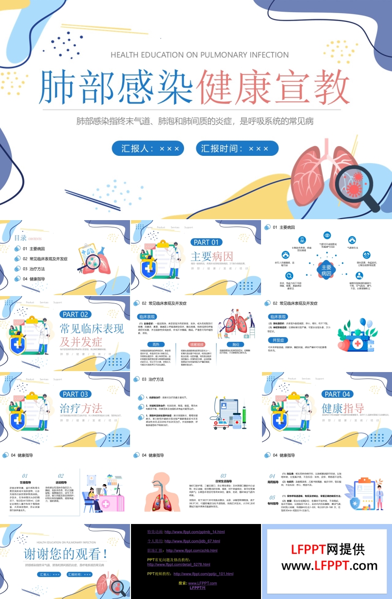肺部感染的健康宣教PPT