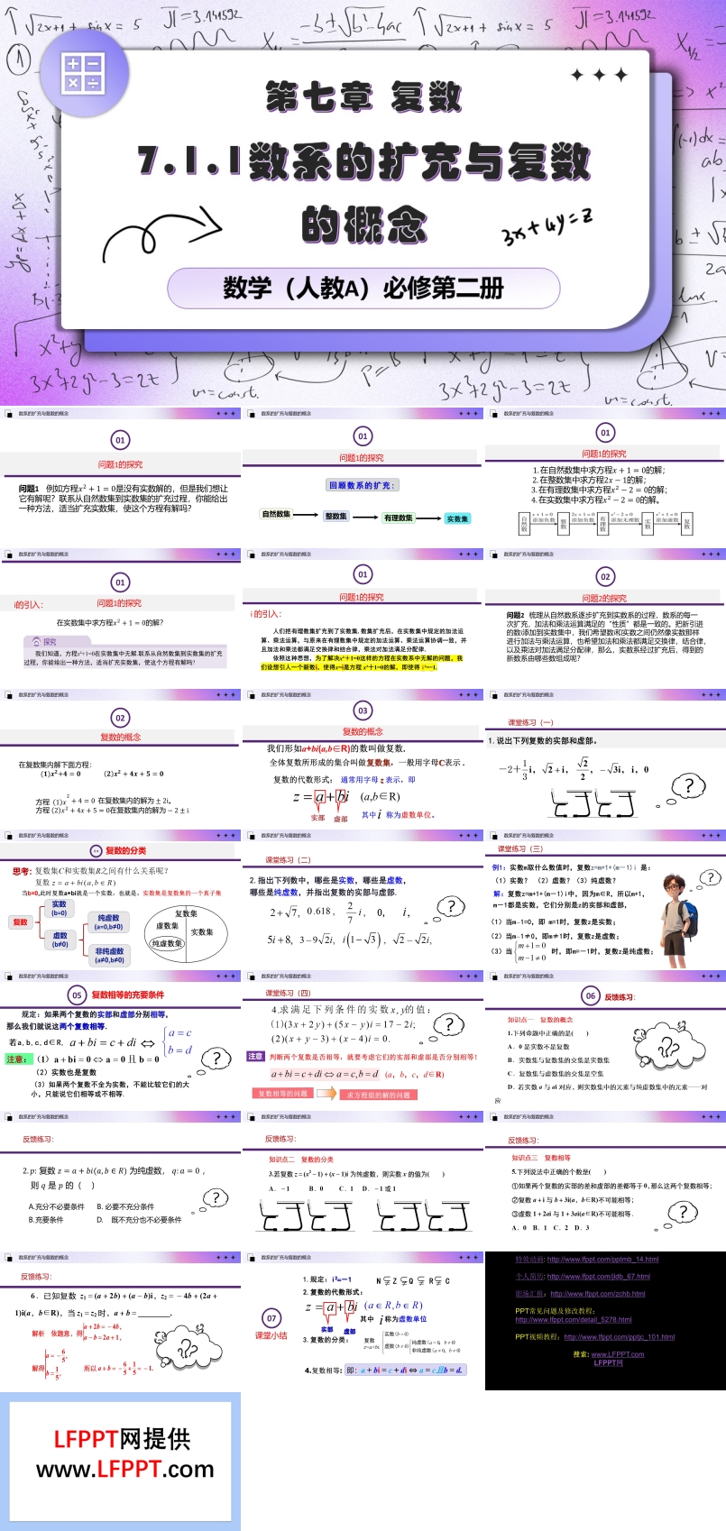 7.1.1數(shù)系的擴(kuò)充與復(fù)數(shù)的概念人教數(shù)學(xué)必修二PPT課件含教案