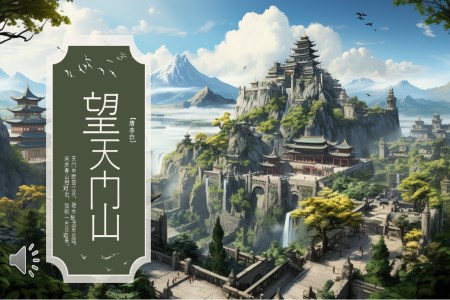 望天門(mén)山李白課件PPT