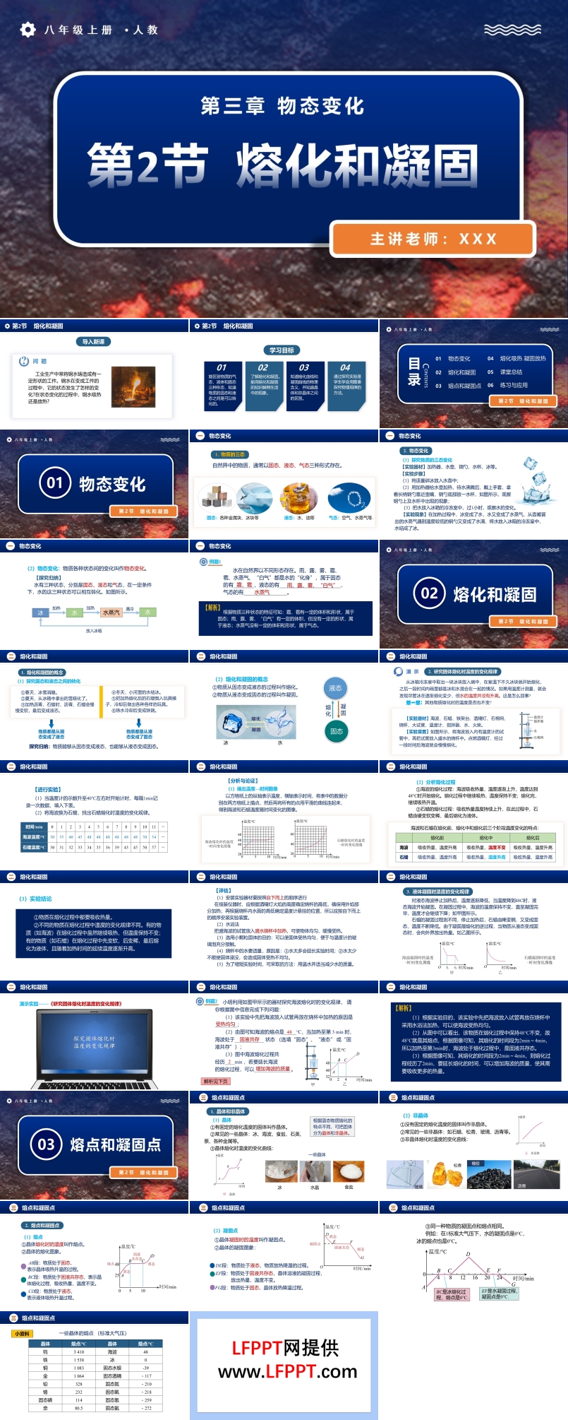 3.2熔化和凝固人教八年級(jí)物理上冊(cè)PPT課件含教案