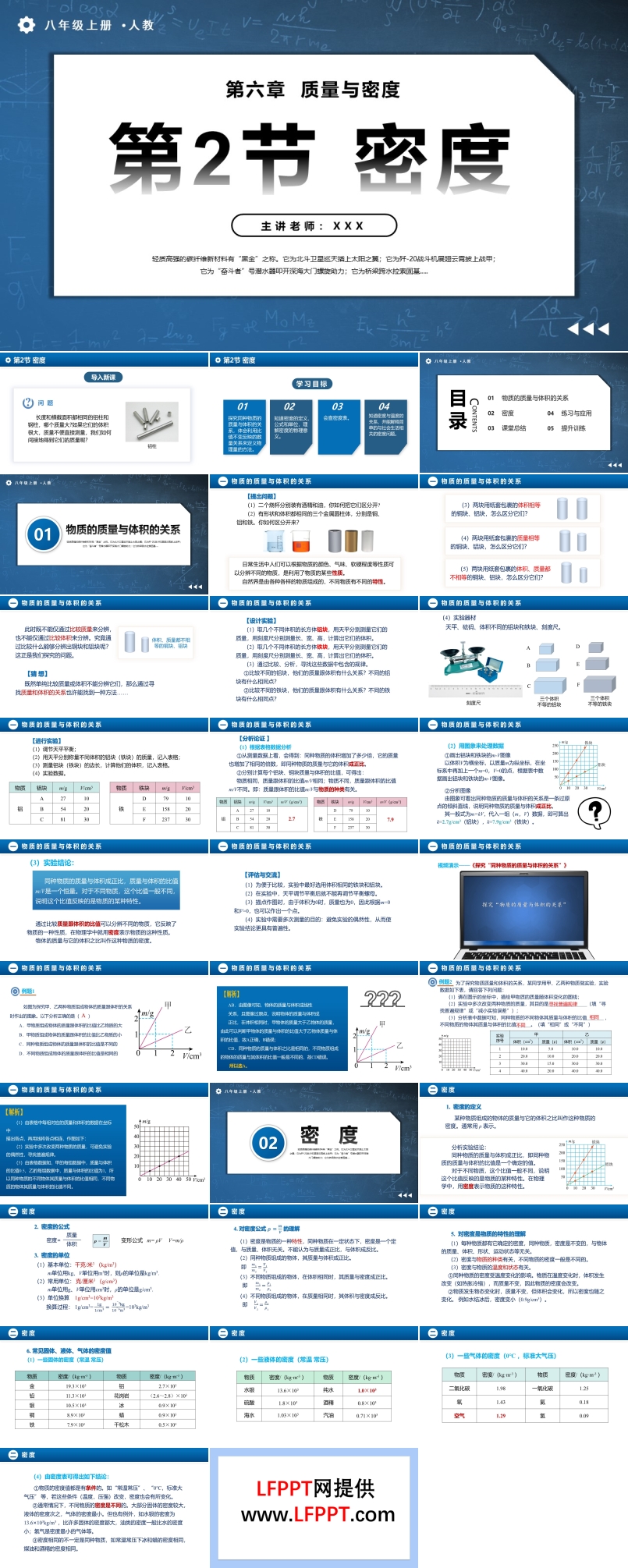 6.2密度人教八年級物理上冊PPT課件含教案