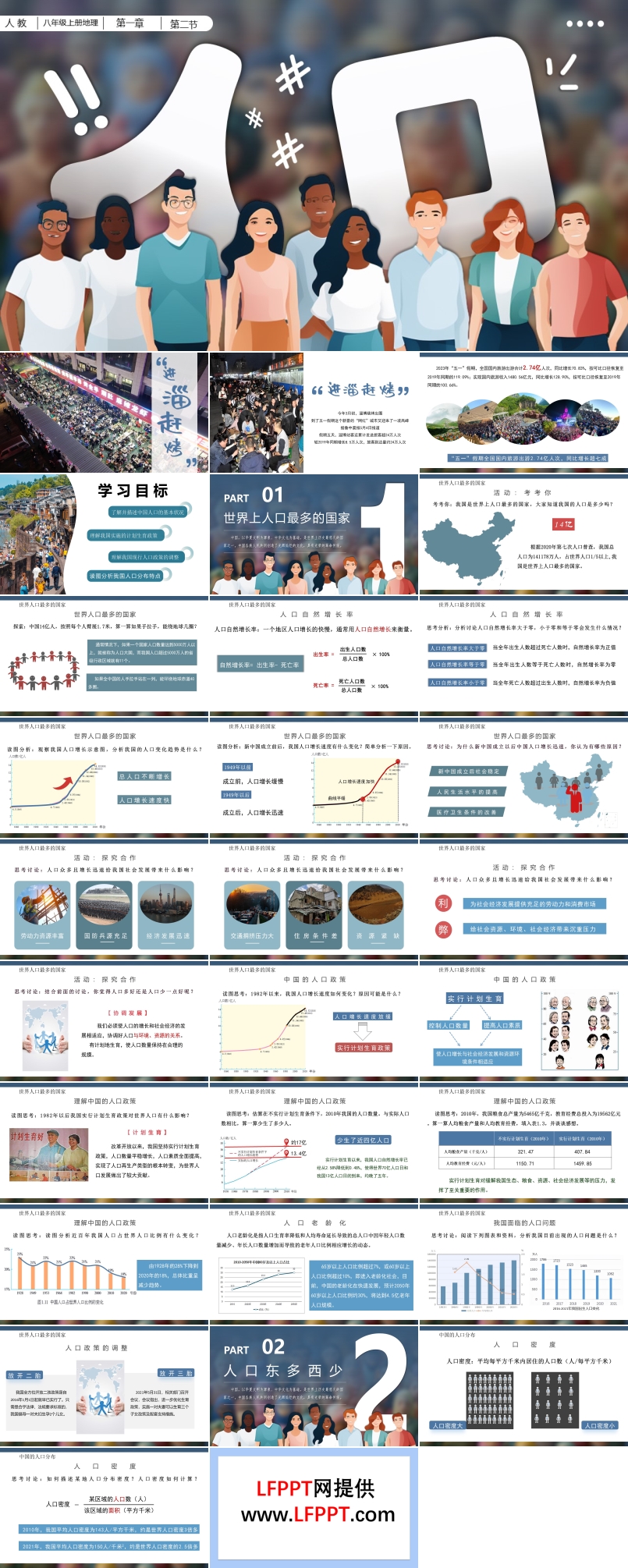 1.2人口八年級地理上冊人教PPT課件含教案