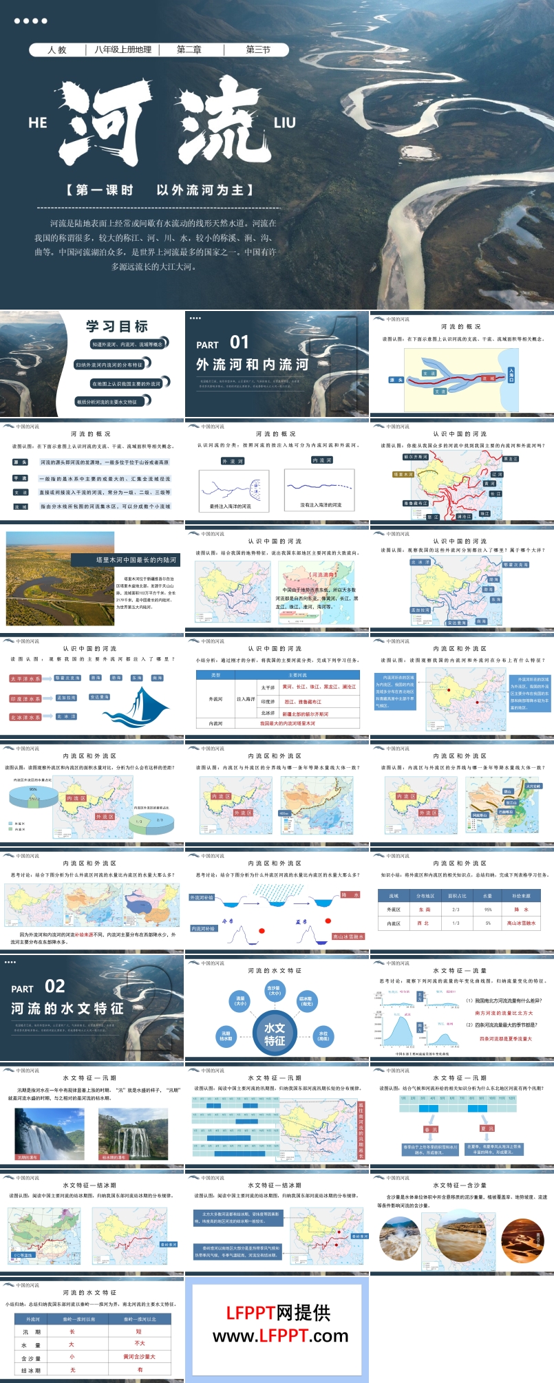 2.3河流（第一課時(shí)）八年級地理上冊人教PPT課件含教案