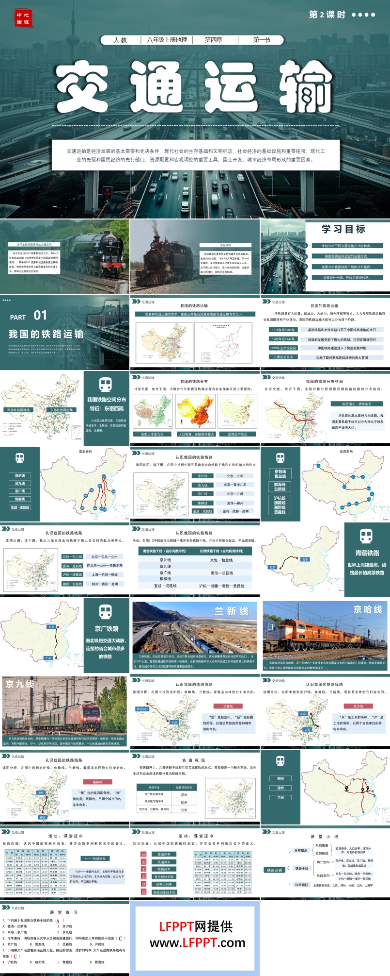 4.1交通運輸(第2課時)八年級地理上冊人教PPT課件含教案