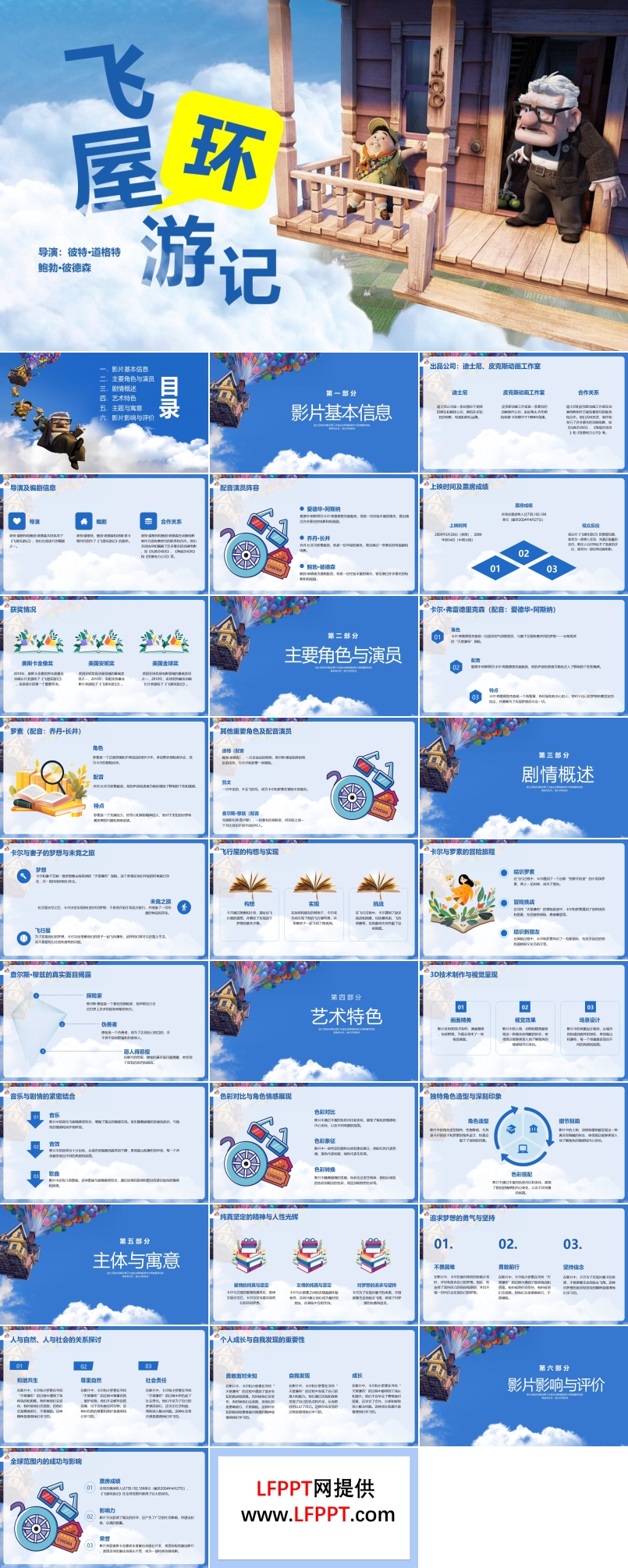 電影飛屋環(huán)游記模板PPT課件含講稿