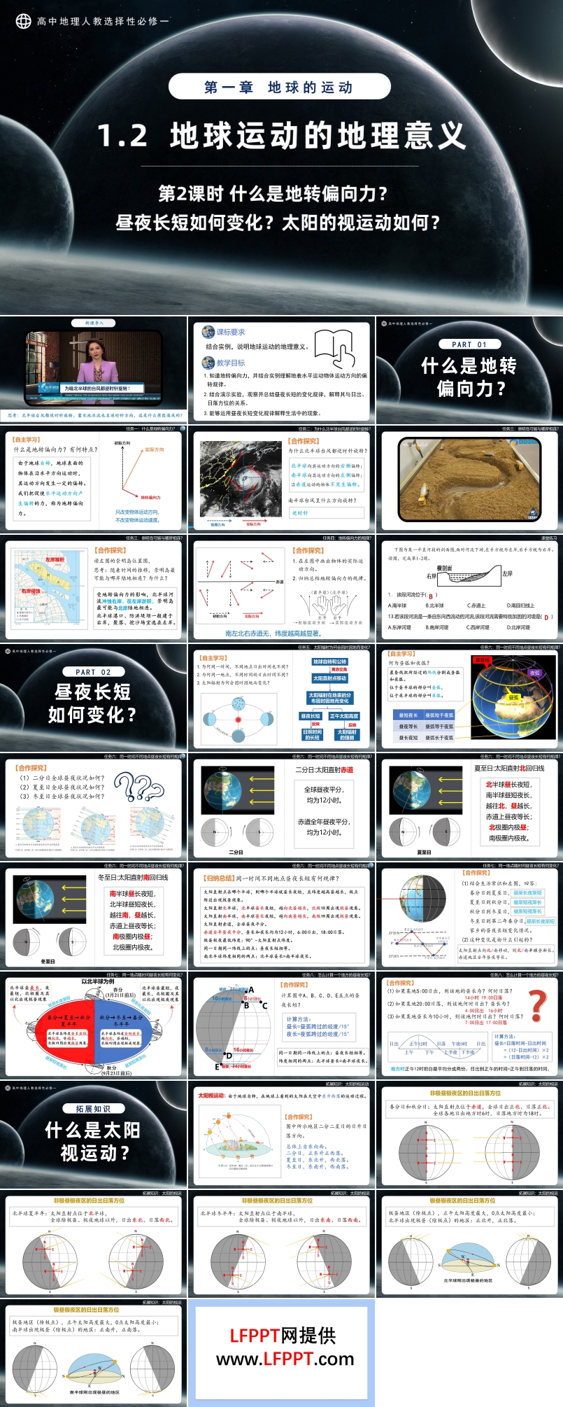 1.2地球運動的地理意義第2課時高中地理人教選擇性必修一PPT課件含教案