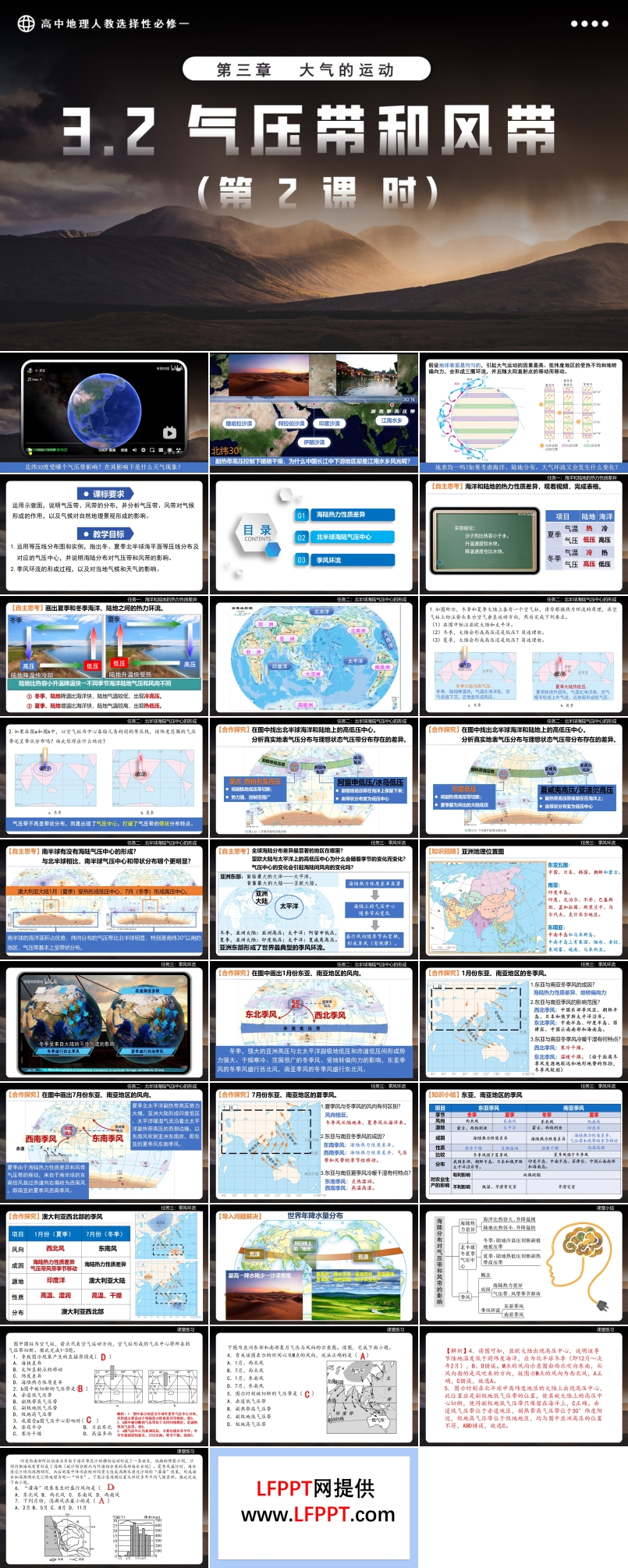 3.2氣壓帶和風(fēng)帶（第2課時）高中地理人教選擇性必修一PPT課件含教案