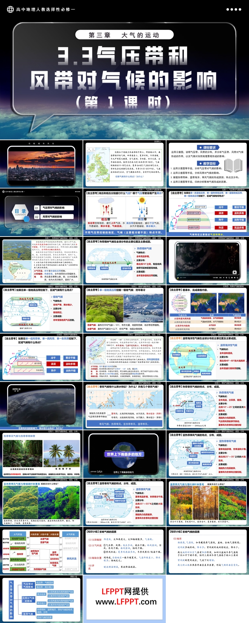 3.3氣壓帶和風(fēng)帶對氣候的影響（第1課時）高中地理人教選擇性必修一PPT課件含教案