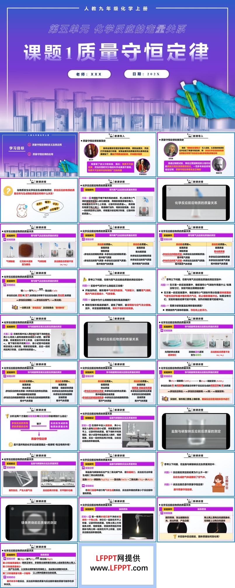 質(zhì)量守恒定律人教九年級(jí)化學(xué)上冊(cè)PPT課件含教案