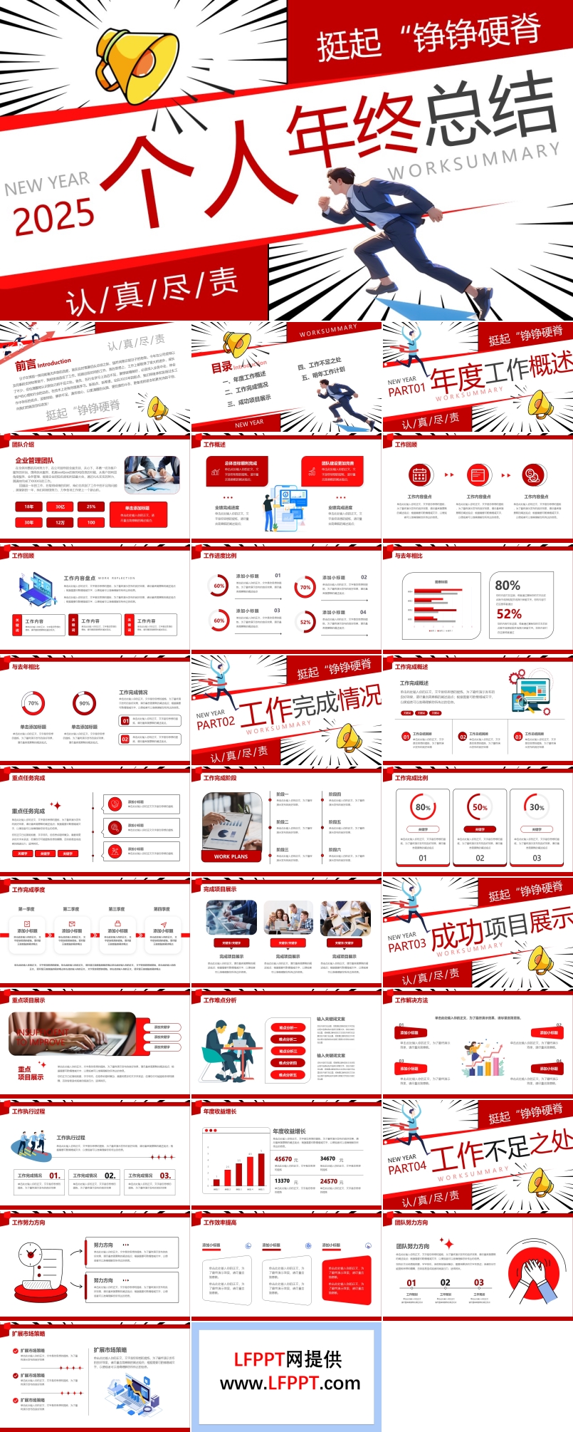 商務(wù)風(fēng)2025年個人年終總結(jié)PPT