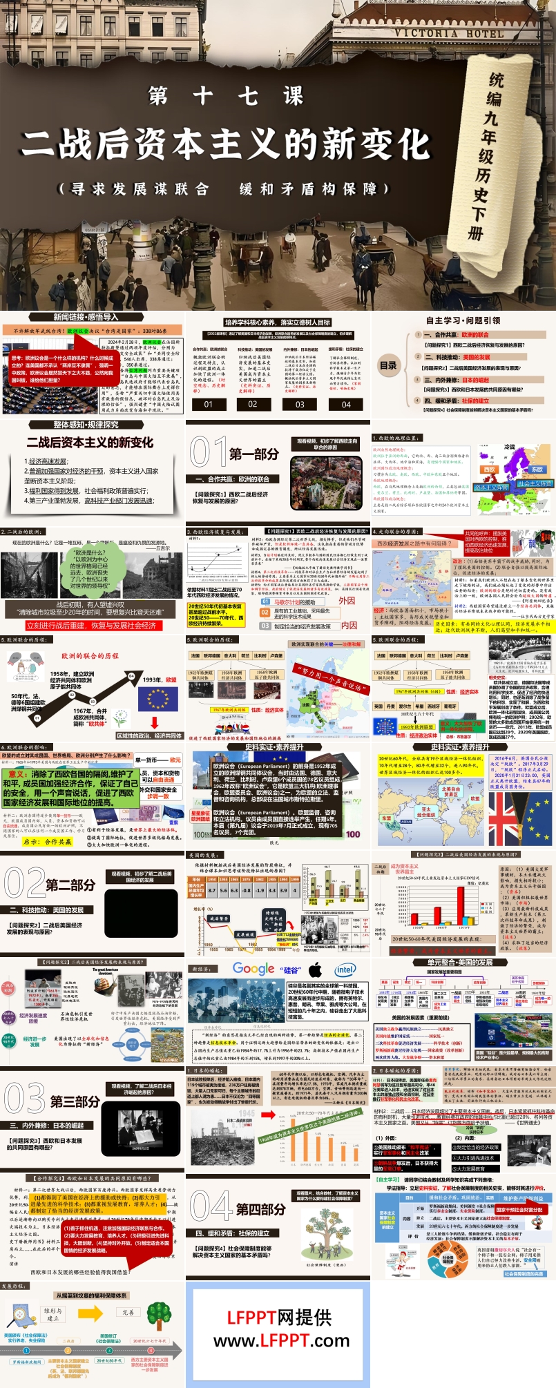 第17課二戰(zhàn)后資本主義的新變化部編九年級(jí)歷史下冊(cè)PPT課件含教案