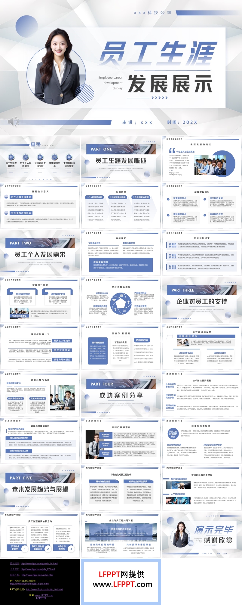 員工生涯發(fā)展展示PPT動態(tài)模板含講稿