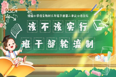 【口語(yǔ)交際】《該不該實(shí)行班干部輪流制》部編小學(xué)語(yǔ)文三年級(jí)下冊(cè)PPT課件含教案