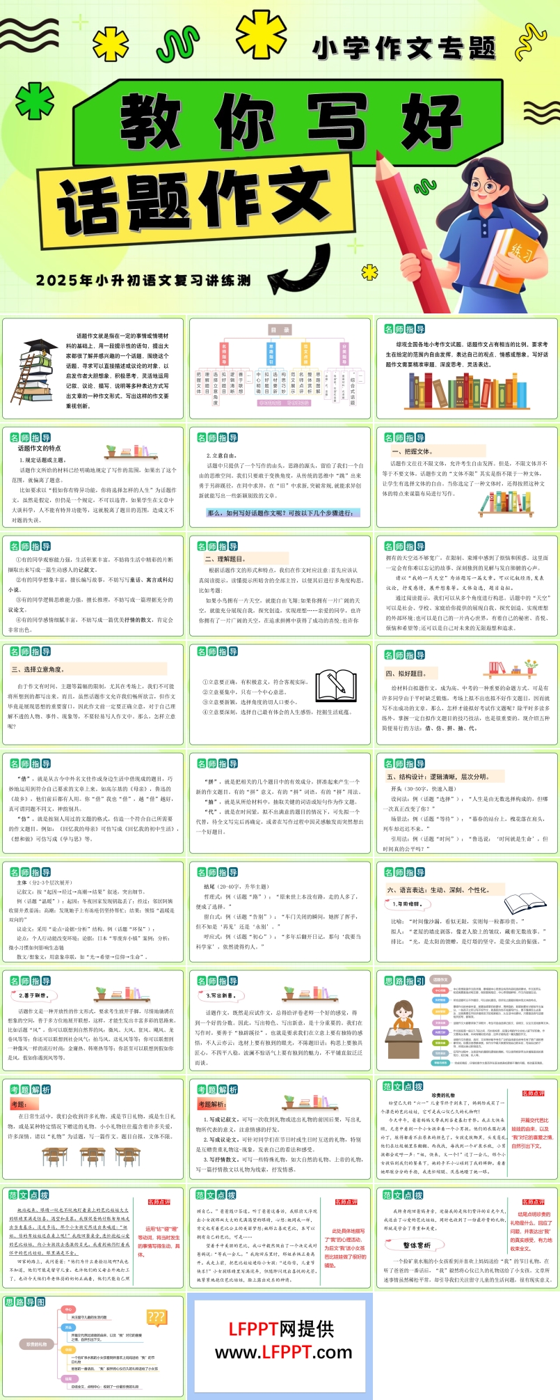 教你寫好：話題作文2025年小升初語文復(fù)習(xí)講練測統(tǒng)編PPT課件含教案
