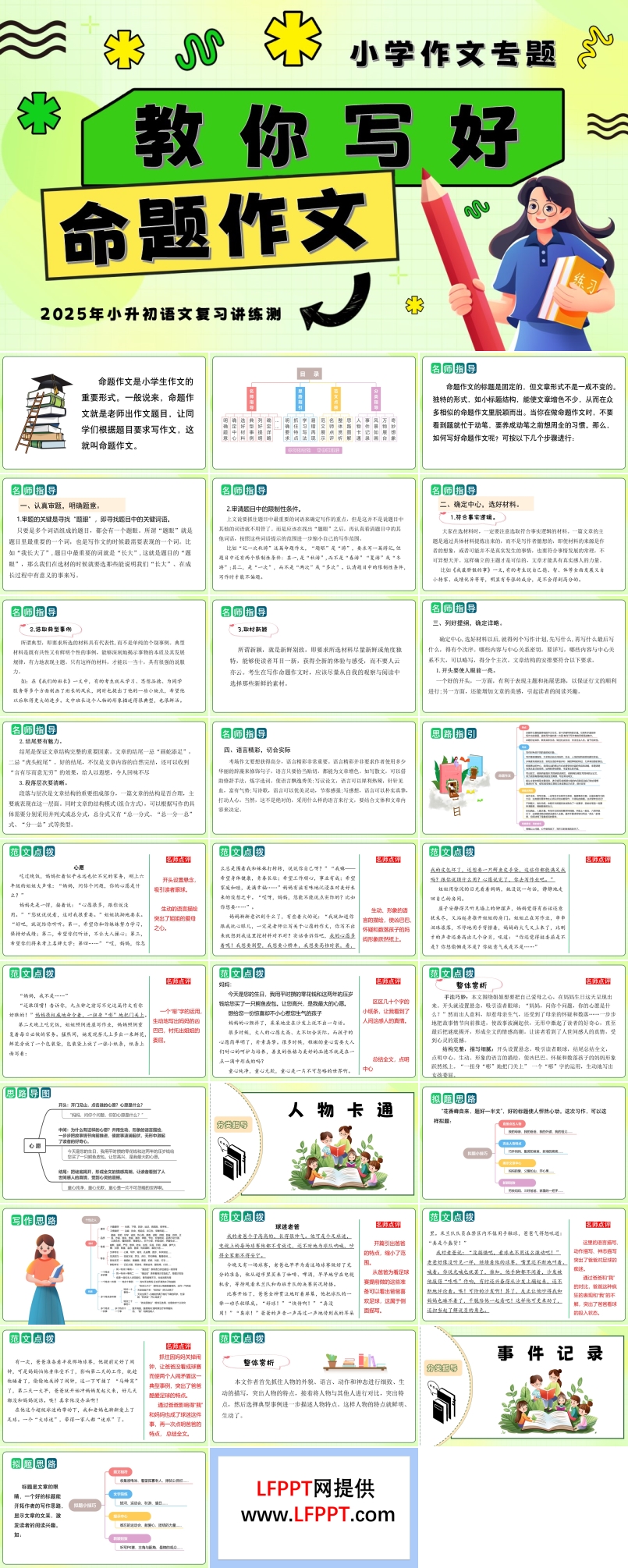 教你寫好：命題作文2025年小升初語文復(fù)習(xí)講練測統(tǒng)編PPT課件含教案