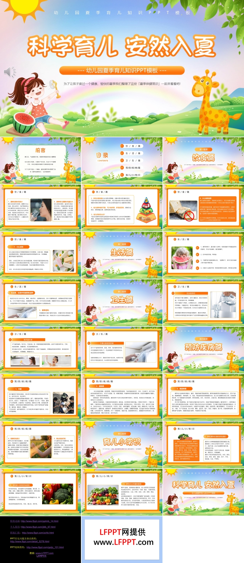 幼兒園夏季育兒知識PPT課件含講稿