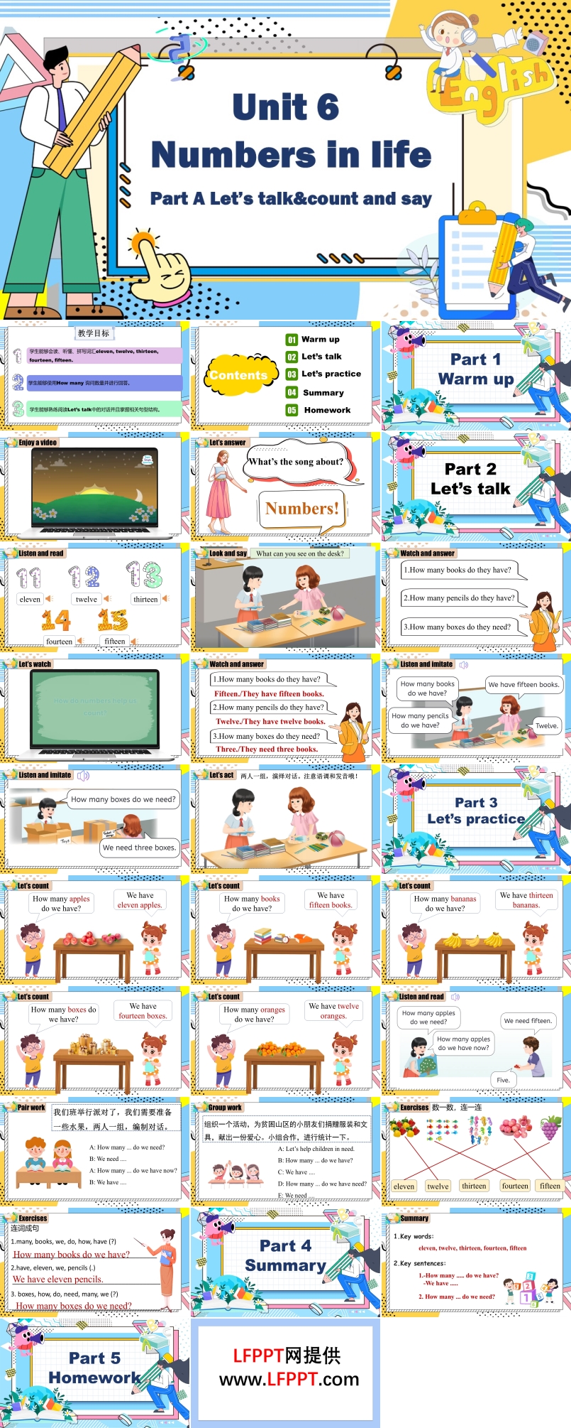 Part A Let's talk&Count and say人教三年級英語下冊Unit6第1課時PPT課件含教案