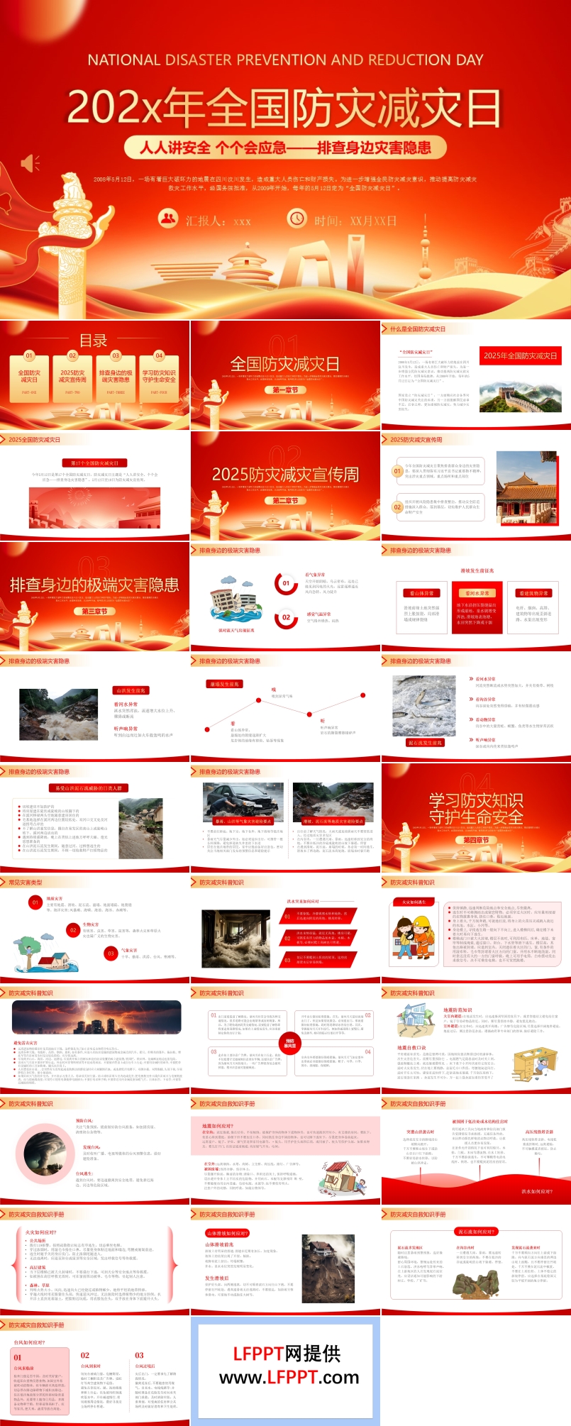 2025年全國防災減災日應急安全知識宣傳PPT含講稿