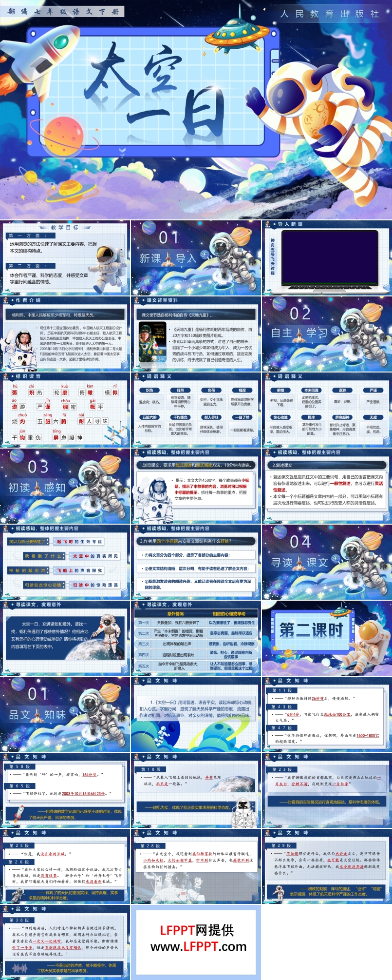《太空一日》部編小學(xué)語文七年級下冊PPT課件含教案