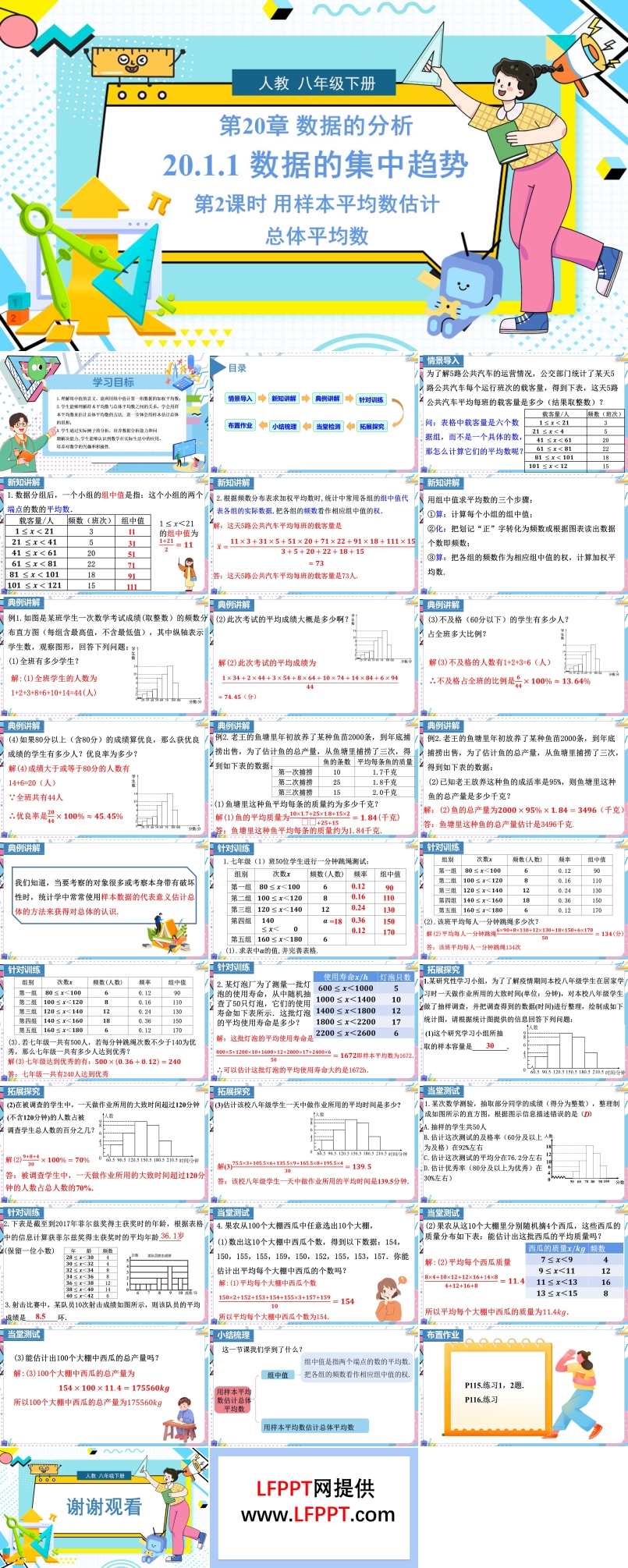 《平均數(shù)》第2課時人教數(shù)學(xué)八年級下冊PPT課件含教案