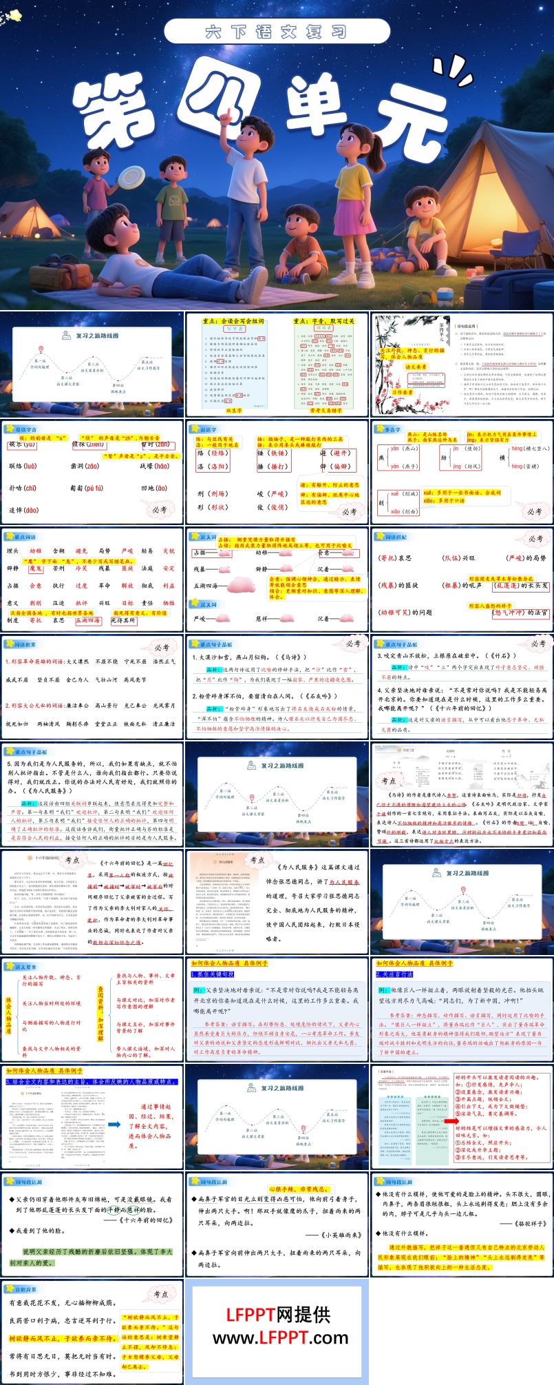 六年级下册第四单元复习课件PPT含教案