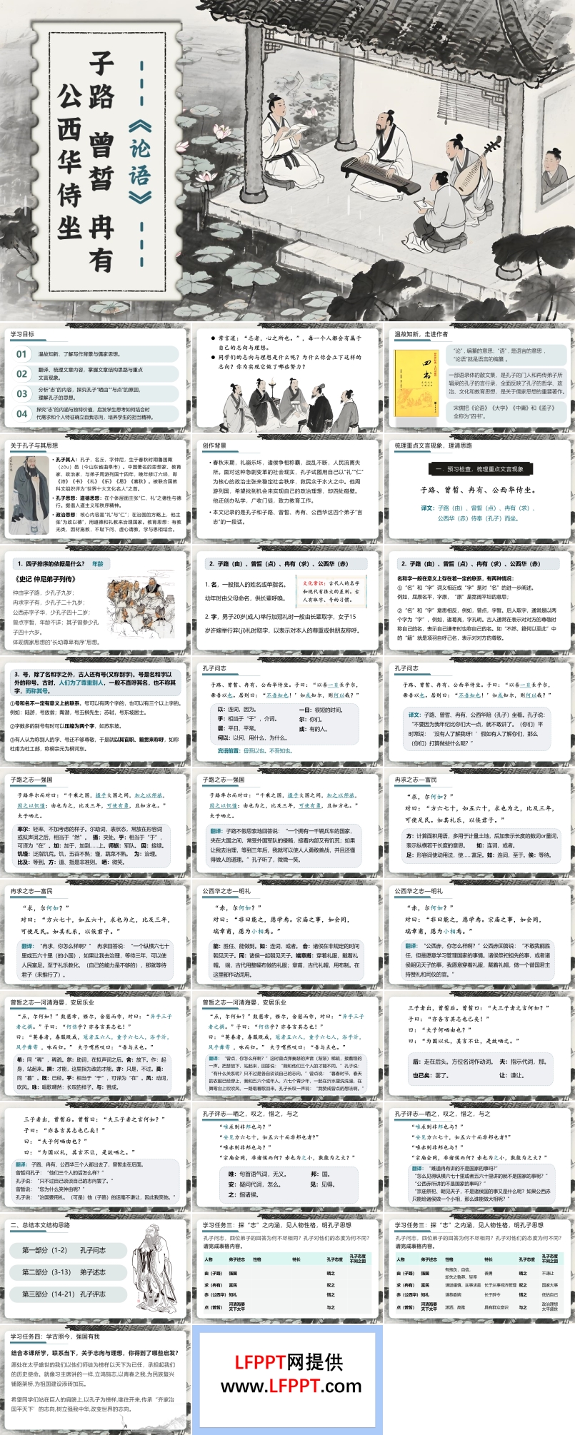 《子路、曾皙、冉有、公西华侍坐》高一语文选择性必修下册PPT课件含教案