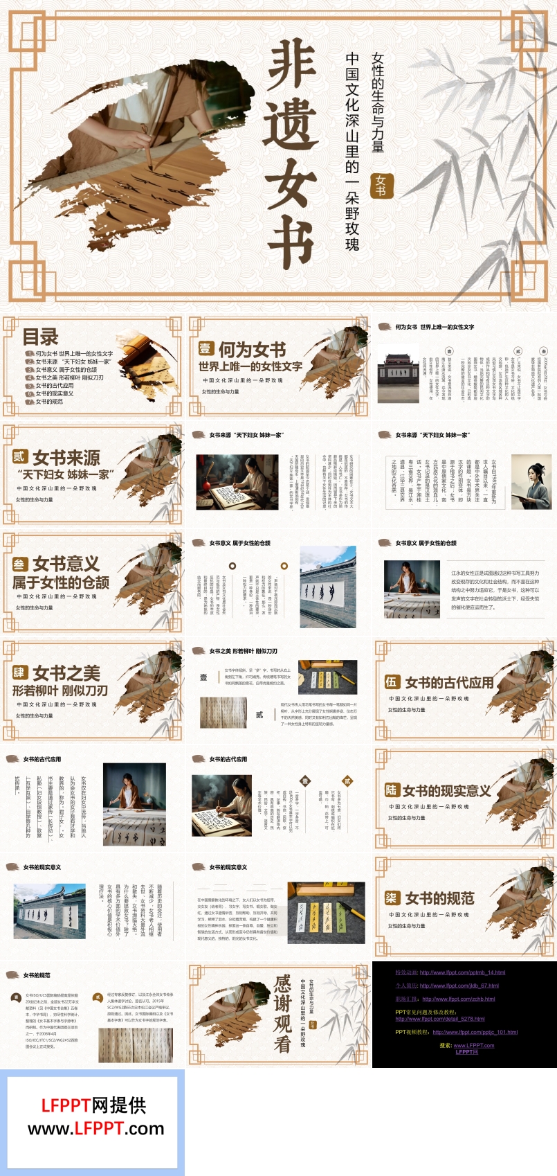 女书文化非遗文化课件PPT含讲稿