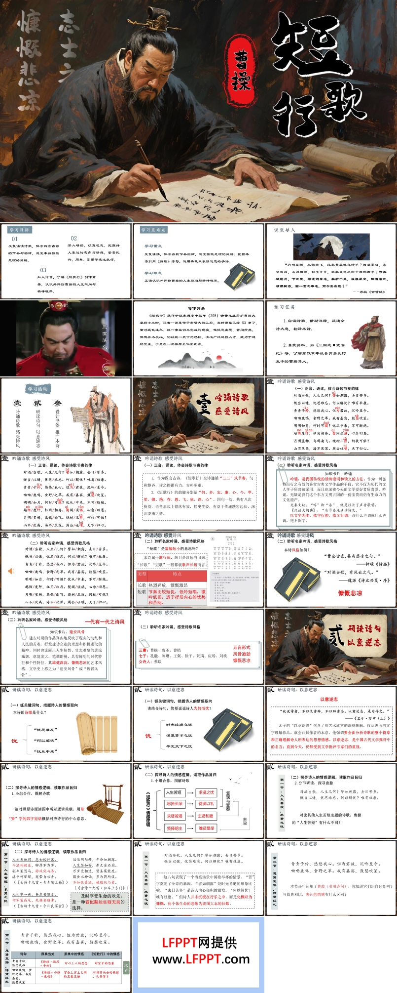 《短歌行》高一语文同步备课系列统编必修上册PPT课件含教案