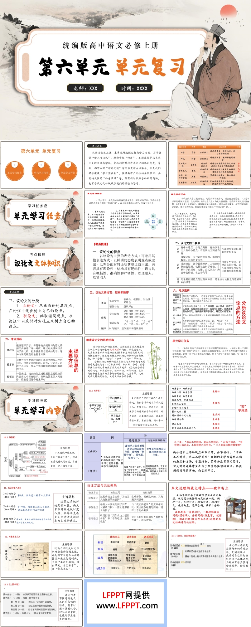 第六单元单元复习高一语文同步备课系列统编必修上册PPT课件含知识清单
