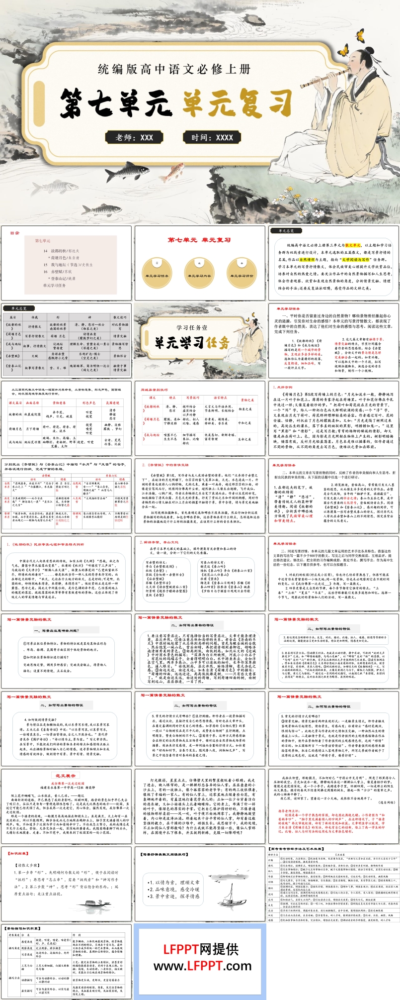 第七单元单元复习高一语文同步备课系列统编必修上册PPT课件含知识清单