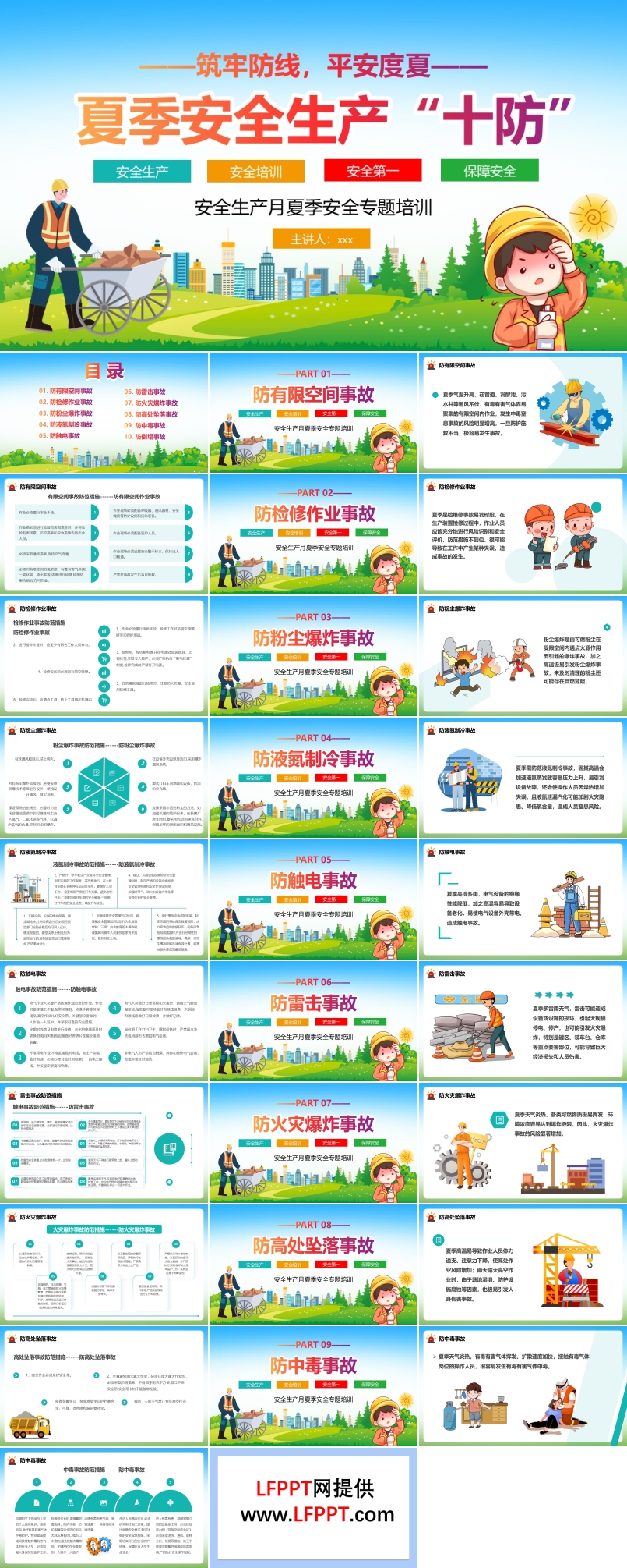 夏季安全生产十防动态PPT含讲稿