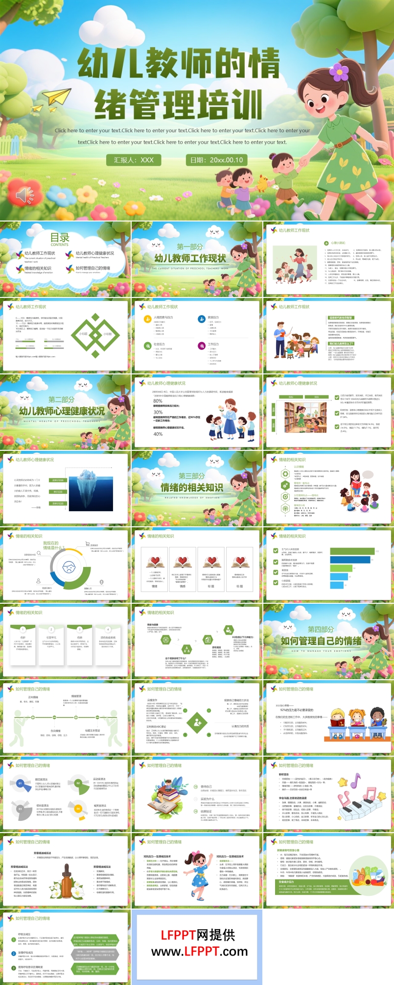 幼儿教师的情绪管理培训课件PPT含讲稿