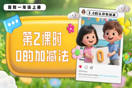 0的加减一年级数学上册冀教新教材PPT课件含教案