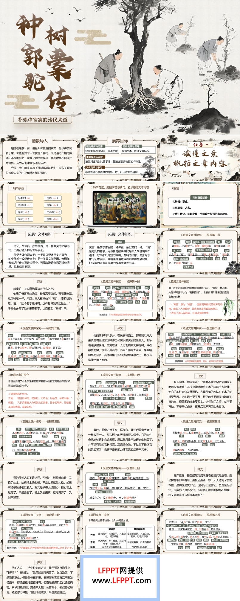《种树郭橐驼传》中职语文上册PPT课件含教案