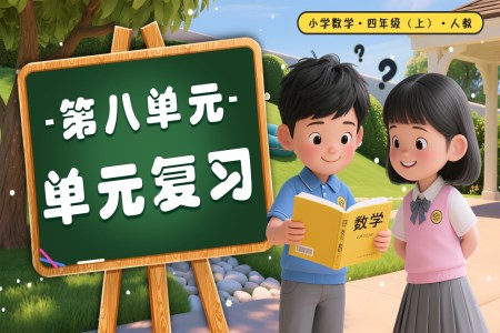 第八单元单元复习四年级数学上册人教PPT课件含教案