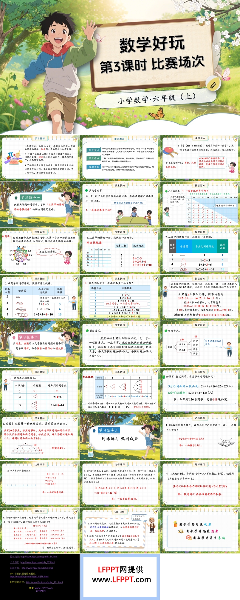 第3课时比赛场次北师大数学六年级上册数学好玩PPT课件含教案