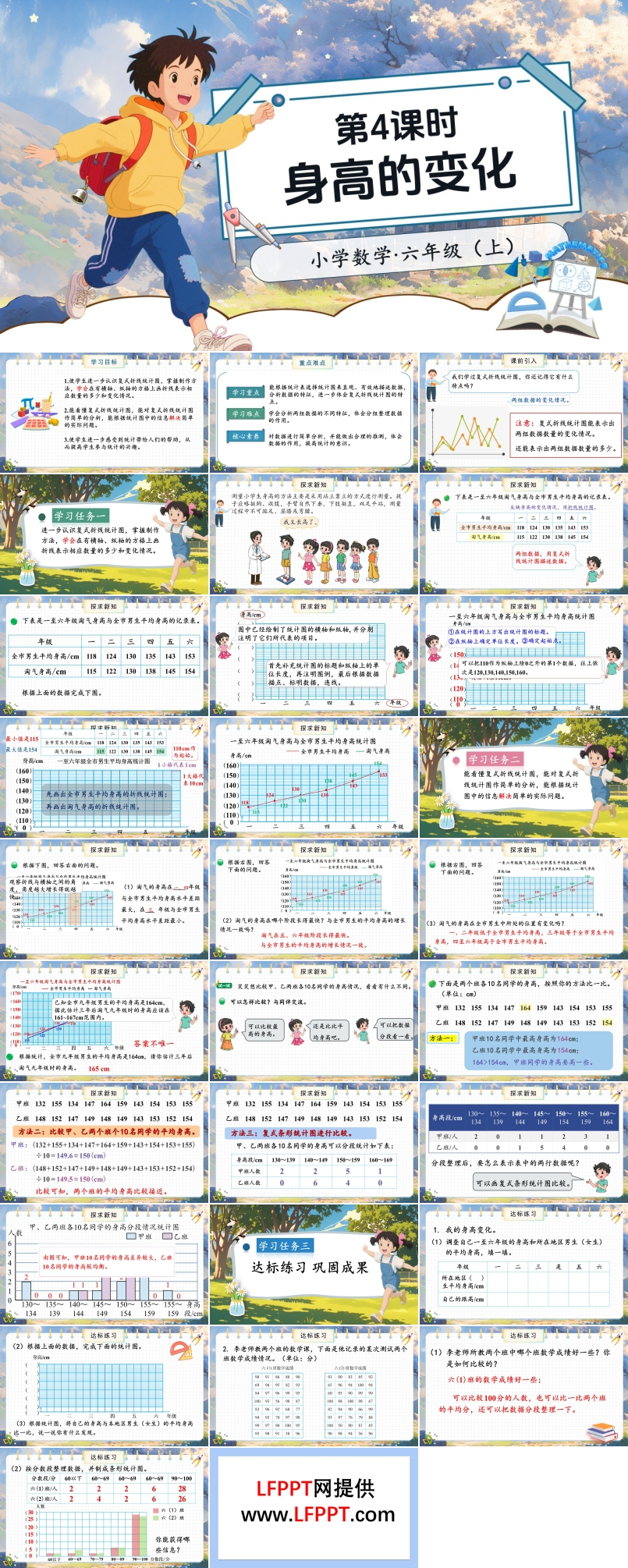 第4课时身高的变化北师大数学六年级上册第五单元PPT课件含教案