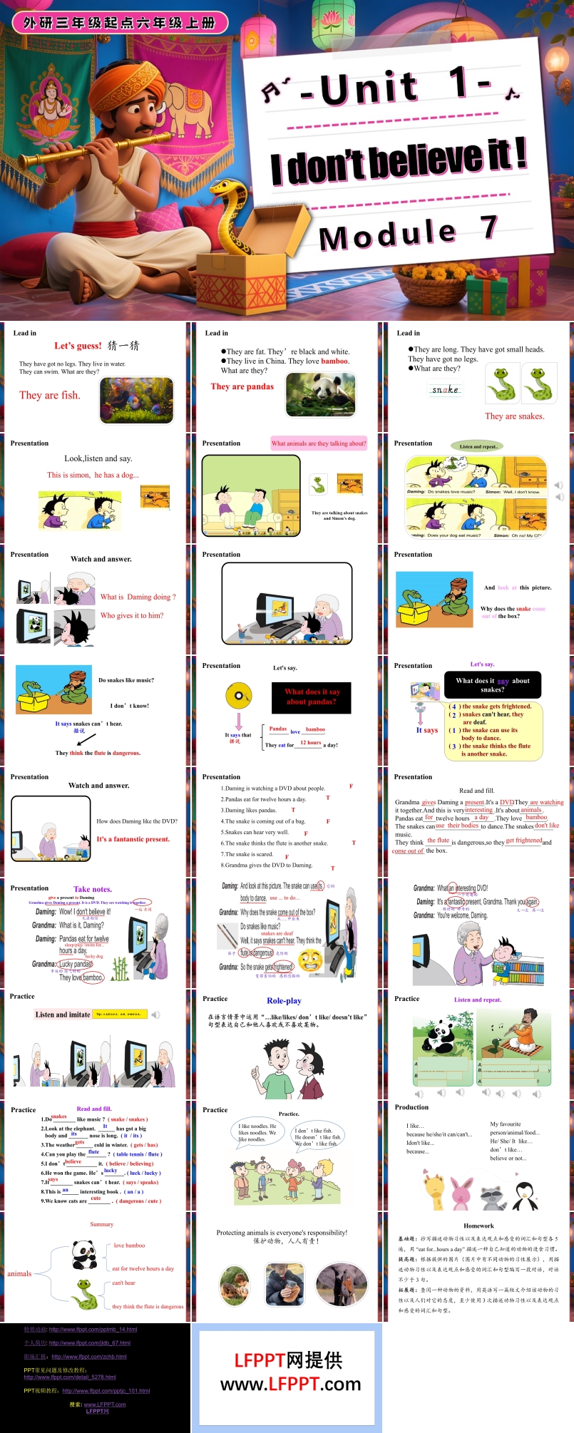 Module 7 Unit1 I don't believe it!六年级英语上册外研PPT课件含教案
